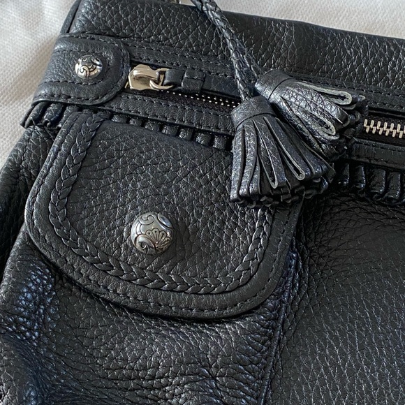 Brighton Crossbody with Ruffle Trim pebbled leather bag - Picture 4 of 15